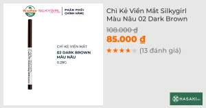 Chì Kẻ Viền Mắt Silkygirl Màu Nâu 02 Dark Brown