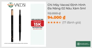 Chì Mày Vacosi Định Hình Đa Năng 02 Nâu Xám 5ml