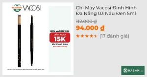 Chì Mày Vacosi Định Hình Đa Năng 03 Nâu Đen 5ml