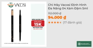 Chì Mày Vacosi Định Hình Đa Năng 04 Xám Đậm 5ml