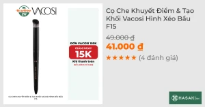Cọ Che Khuyết Điểm & Tạo Khối Vacosi Hình Xéo Bầu F15
