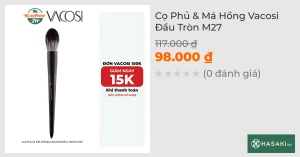 Cọ Phủ & Má Hồng Vacosi Đầu Tròn M27