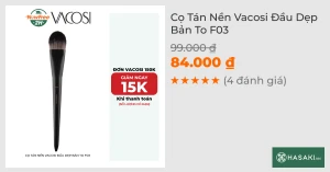 Cọ Tán Nền Vacosi Đầu Dẹp Bản To F03