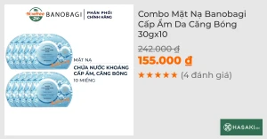 Combo 10 Mặt Nạ Banobagi Cấp Ẩm Da Căng Bóng 30g