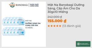 Combo 10 Mặt Nạ Banobagi Dưỡng Sáng, Cấp Ẩm Cho Da 30g