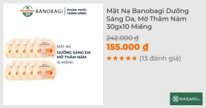 Combo 10 Mặt Nạ Banobagi Dưỡng Sáng Da, Mờ Thâm Nám 30g