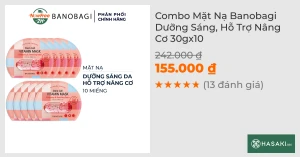 Combo 10 Mặt Nạ Banobagi Dưỡng Sáng, Hỗ Trợ Nâng Cơ 30g