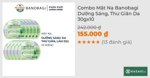 Combo 10 Mặt Nạ Banobagi Dưỡng Sáng, Thư Giãn Da 30g