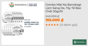 Combo 10 Mặt Nạ Banobagi Làm Sáng Da, Tẩy Tế Bào Chết 30g