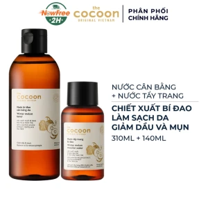 Combo Cocoon Nước Bí Đao Cân Bằng Da 310ml Nước Tẩy Trang Bí Đao 140ml