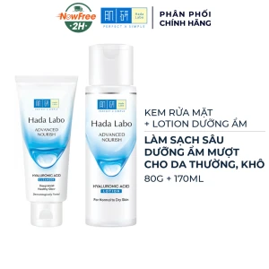 Combo Hada Labo Kem Rửa Mặt & Lotion Dưỡng Ẩm Da Thường