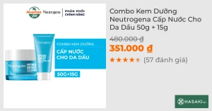 Combo Kem Dưỡng Neutrogena Cấp Nước Cho Da Dầu 50g 15g