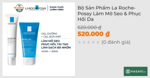Combo La Roche-Posay Gel Dưỡng Làm Mờ Sẹo 40ml + Gel Rửa Mặt Da Dầu Mụn 50ml