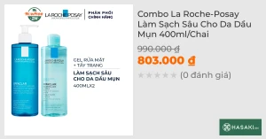 Combo La Roche-Posay Làm Sạch Sâu Cho Da Dầu Mụn 400ml/Chai