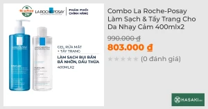 Combo La Roche-Posay Làm Sạch & Tẩy Trang Cho Da Nhạy Cảm 400mlx2
