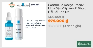 Combo La Roche-Posay Serum Phục Hồi Da 30ml Xịt Khoáng Làm Dịu Da 50ml