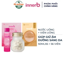Combo Nước Uống Collagen InnerB (50mlx6) & Viên Uống Aqua Rich Doubleup (56 Viên)