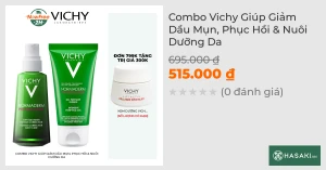Combo Vichy Giúp Giảm Dầu Mụn, Phục Hồi & Nuôi Dưỡng Da