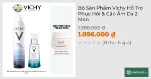 Combo Vichy Serum 89 Khoáng Chất Phục Hồi Chuyên Sâu 50ml Xịt Khoáng Dịu Da 300ml