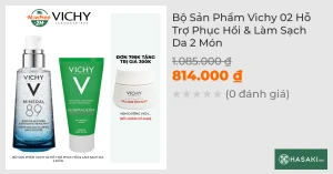 Combo Vichy Serum Phục Hồi & Sữa Rửa Mặt Sạch Sâu 50ml 50ml