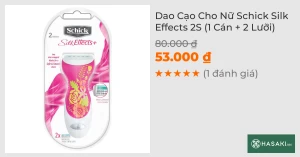 Dao Cạo Cho Nữ Schick Silk Effects 2S (1 Cán 2 Lưỡi)