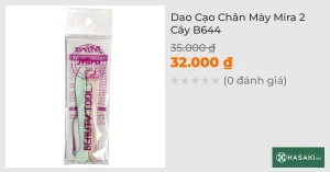Dao Cạo Lông Mày Mira B644 (2 Cây)