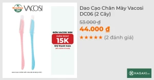 Dao Cạo Lông Mày Vacosi DC06 (2 Cây)
