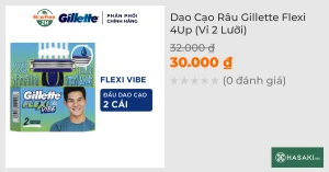 Dao Cạo Râu Gillette Flexi 4Up (Vỉ 2 Lưỡi)