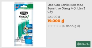 Dao Cạo Schick Exacta2 Sensitive Dùng Một Lần 3 Cây