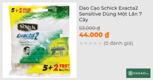 Dao Cạo Schick Exacta2 Sensitive Dùng Một Lần 7 Cây