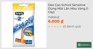 Dao Cạo Schick Sensitive Dùng Một Lần Màu Vàng (1 Cây)