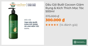 Dầu Gội Bưởi Cocoon Không Sulfate Và Giảm Gãy Rụng 500ml