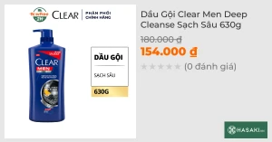 Dầu Gội Clear Men Deep Cleanse Sạch Sâu 630g