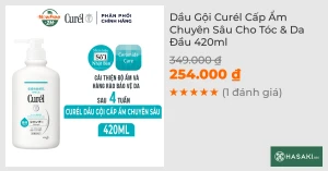 Dầu Gội Curél Cấp Ẩm Chuyên Sâu Cho Tóc & Da Đầu 420ml