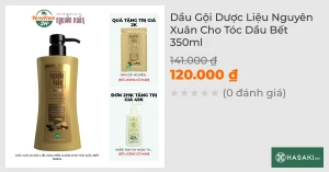Dầu Gội Dược Liệu Nguyên Xuân Cho Tóc Dầu Bết 350ml