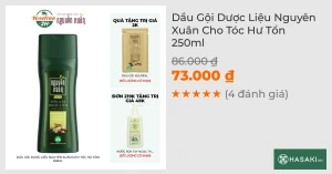 Dầu Gội Dược Liệu Nguyên Xuân Cho Tóc Hư Tổn 250ml