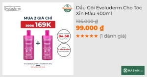 Dầu Gội Evoluderm Cho Tóc Xỉn Màu 400ml