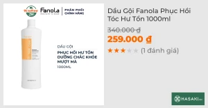 Dầu Gội Fanola Phục Hồi Tóc Hư Tổn 1000ml