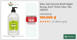 Dầu Gội Gennie Bưởi Ngăn Rụng, Kích Thích Mọc Tóc 400ml
