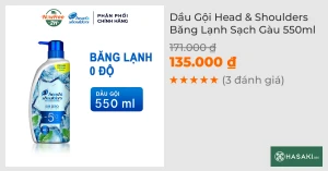 Dầu Gội Head & Shoulders Băng Lạnh Sạch Gàu 550ml