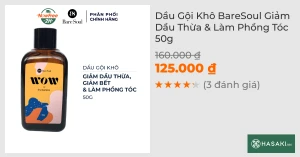 Dầu Gội Khô BareSoul Giảm Dầu Thừa & Làm Phồng Tóc 50g