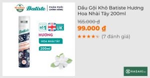 Dầu Gội Khô Batiste Hương Hoa Nhài Tây 200ml
