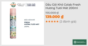 Dầu Gội Khô Colab Fresh Hương Tươi Mát 200ml