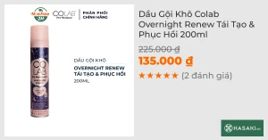 Dầu Gội Khô Colab Overnight Renew Tái Tạo & Phục Hồi 200ml