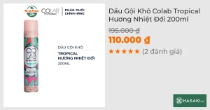 Dầu Gội Khô Colab Tropical Hương Nhiệt Đới 200ml