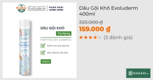 Dầu Gội Khô Evoluderm 400ml