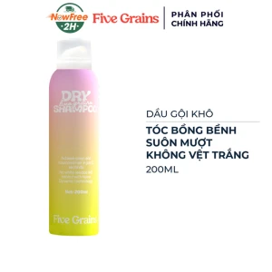 Dầu Gội Khô Five Grains Giúp Tóc Bồng Bềnh Tự Nhiên 200ml