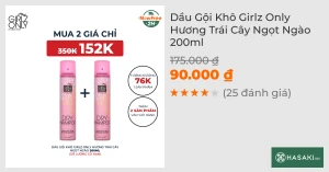 Dầu Gội Khô Girlz Only Hương Hoa Quyến Rũ 200ml