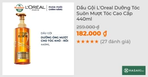 Dầu Gội L'Oreal Dưỡng Tóc Suôn Mượt Tóc Cao Cấp 440ml
