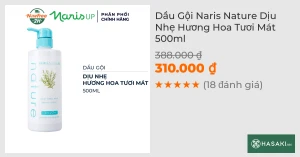 Dầu Gội Naris Nature Dịu Nhẹ Hương Hoa Tươi Mát 500ml